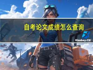 自考论文成绩怎么查询