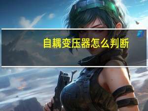 自耦变压器怎么判断
