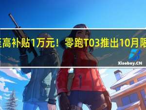 至高补贴1万元！零跑T03推出10月限时补贴：售价4.99万起
