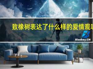 致橡树表达了什么样的爱情观呢