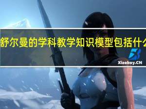 舒尔曼的学科教学知识模型包括什么要素
