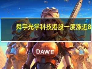 舜宇光学科技港股一度涨近8%