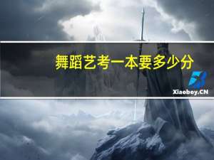 舞蹈艺考一本要多少分