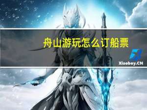 舟山游玩怎么订船票