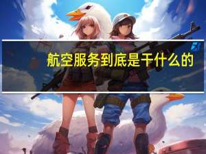 航空服务到底是干什么的