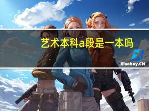 艺术本科a段是一本吗
