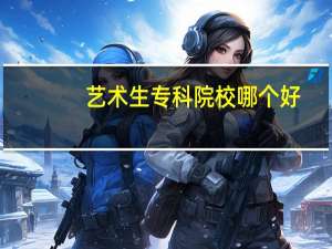 艺术生专科院校哪个好
