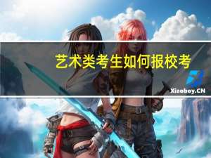 艺术类考生如何报校考