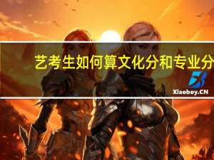 艺考生如何算文化分和专业分