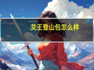 艾王登山包怎么样