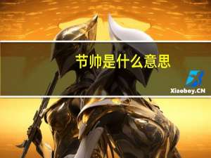 节帅是什么意思