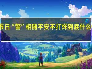 节日“警”相随平安不打烊 到底什么情况嘞