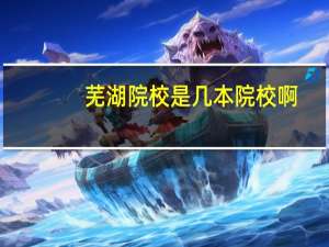 芜湖院校是几本院校啊