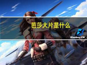 芭莎大片是什么