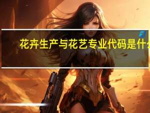 花卉生产与花艺专业代码是什么