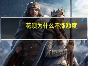 花呗为什么不涨额度