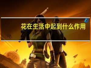 花在生活中起到什么作用