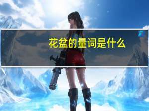 花盆的量词是什么