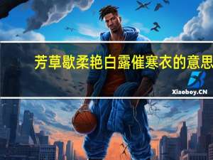 芳草歇柔艳白露催寒衣的意思