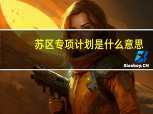 苏区专项计划是什么意思