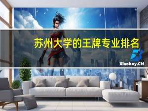 苏州大学的王牌专业排名