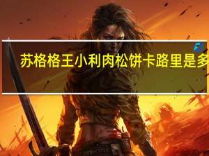 苏格格 王小利 肉松饼卡路里是多少