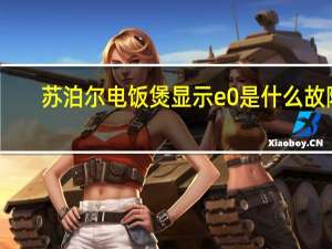 苏泊尔电饭煲显示e0是什么故障