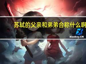 苏轼的父亲和弟弟合称什么啊