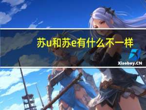 苏u和苏e有什么不一样（苏u和苏e有什么区别）