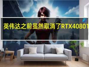 英伟达之前虽然取消了RTX408012GB