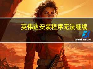 英伟达安装程序无法继续