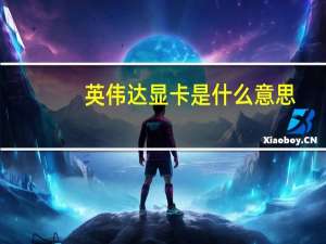 英伟达显卡是什么意思