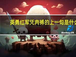 英勇红军凭肉搏的上一句是什么