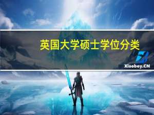 英国大学硕士学位分类