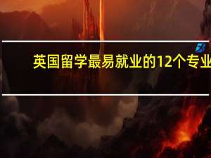 英国留学最易就业的12个专业，看看哪些专业上榜了