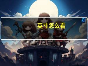 英寸怎么看