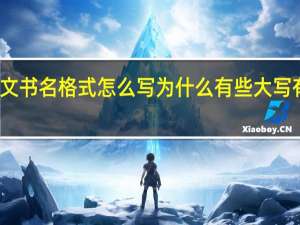 英文书名格式怎么写为什么有些大写有些小写（英文书名格式）