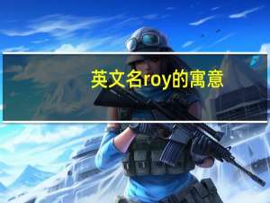 英文名roy的寓意