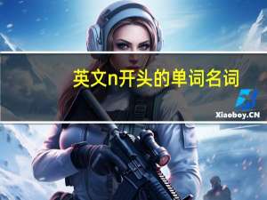 英文n开头的单词 名词