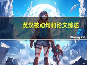 英汉被动句和论文综述