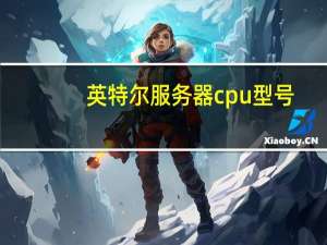 英特尔服务器cpu型号