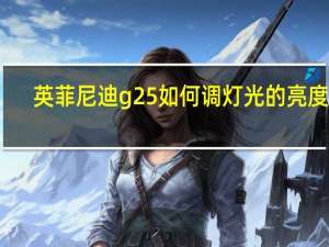 英菲尼迪g25如何调灯光的亮度呢