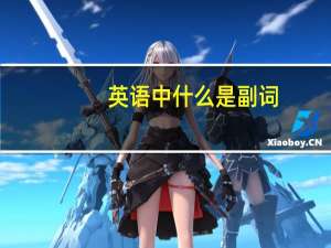 英语中什么是副词