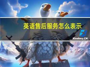 英语售后服务怎么表示
