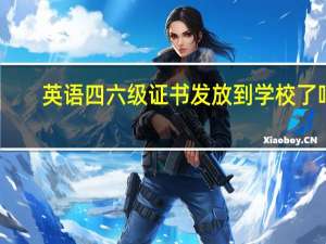 英语四六级证书发放到学校了吗