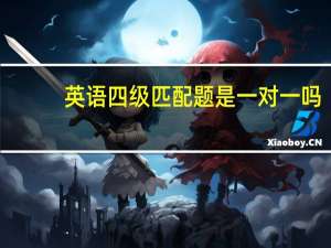 英语四级匹配题是一对一吗
