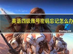 英语四级账号密码忘记怎么办