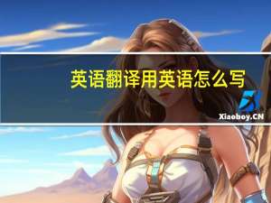 英语翻译用英语怎么写