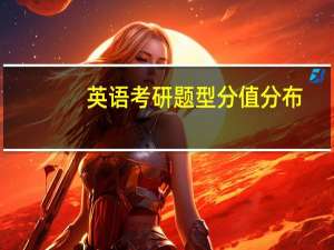 英语考研题型分值分布