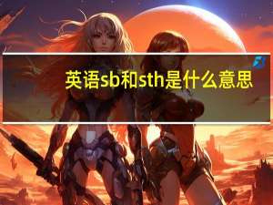 英语sb和sth是什么意思